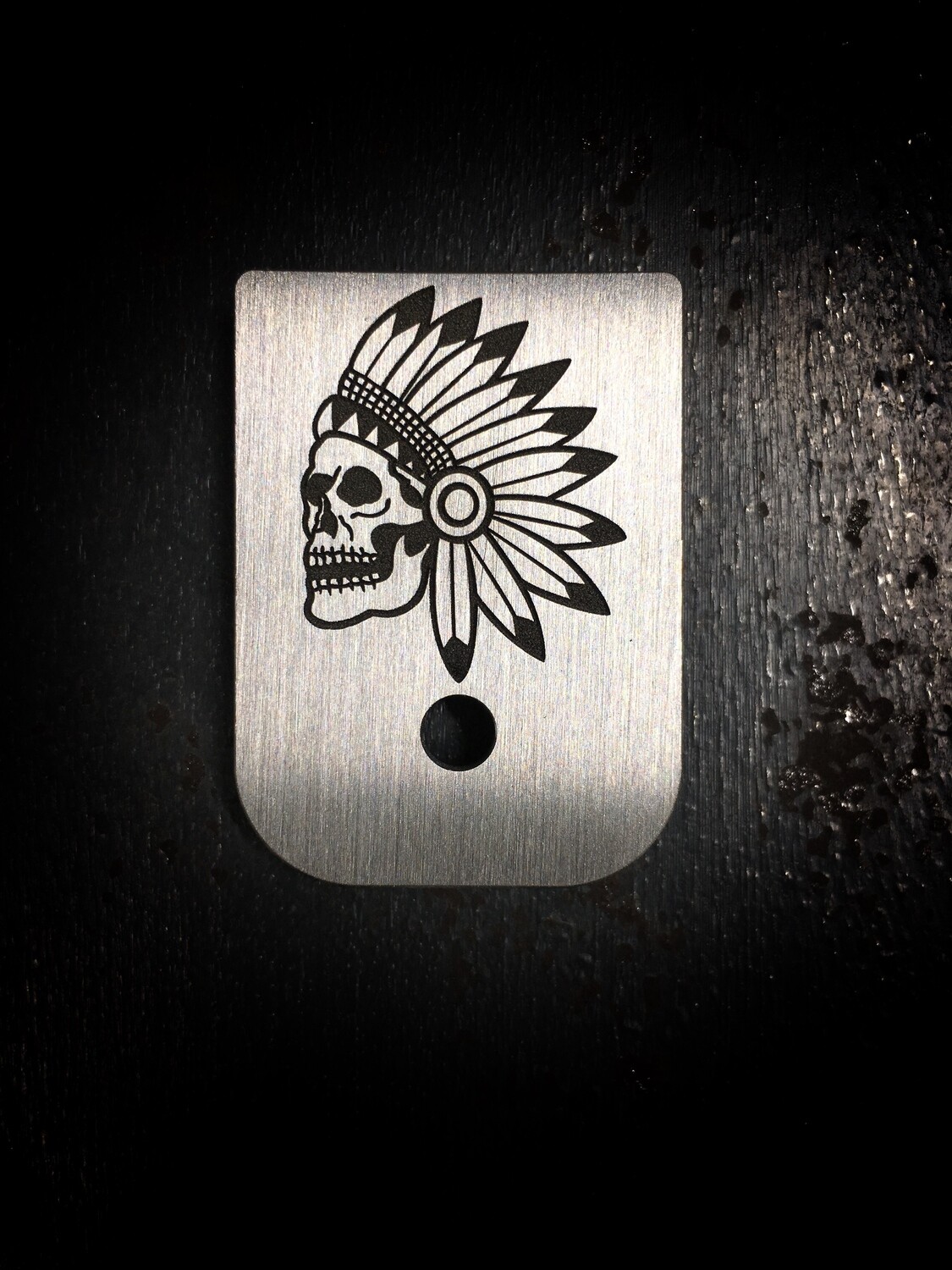 Nicholl Knives Mag - Titanium - Deep Engraved Brushed