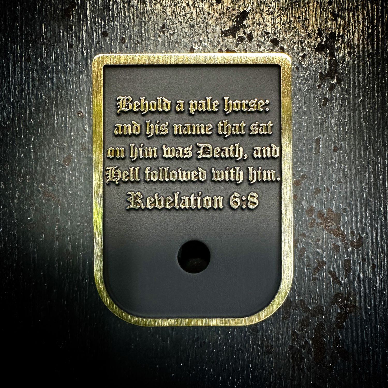 Revelation 6:8 Mag 3D - Brass - Cerakoted Deep Engraved Brushed