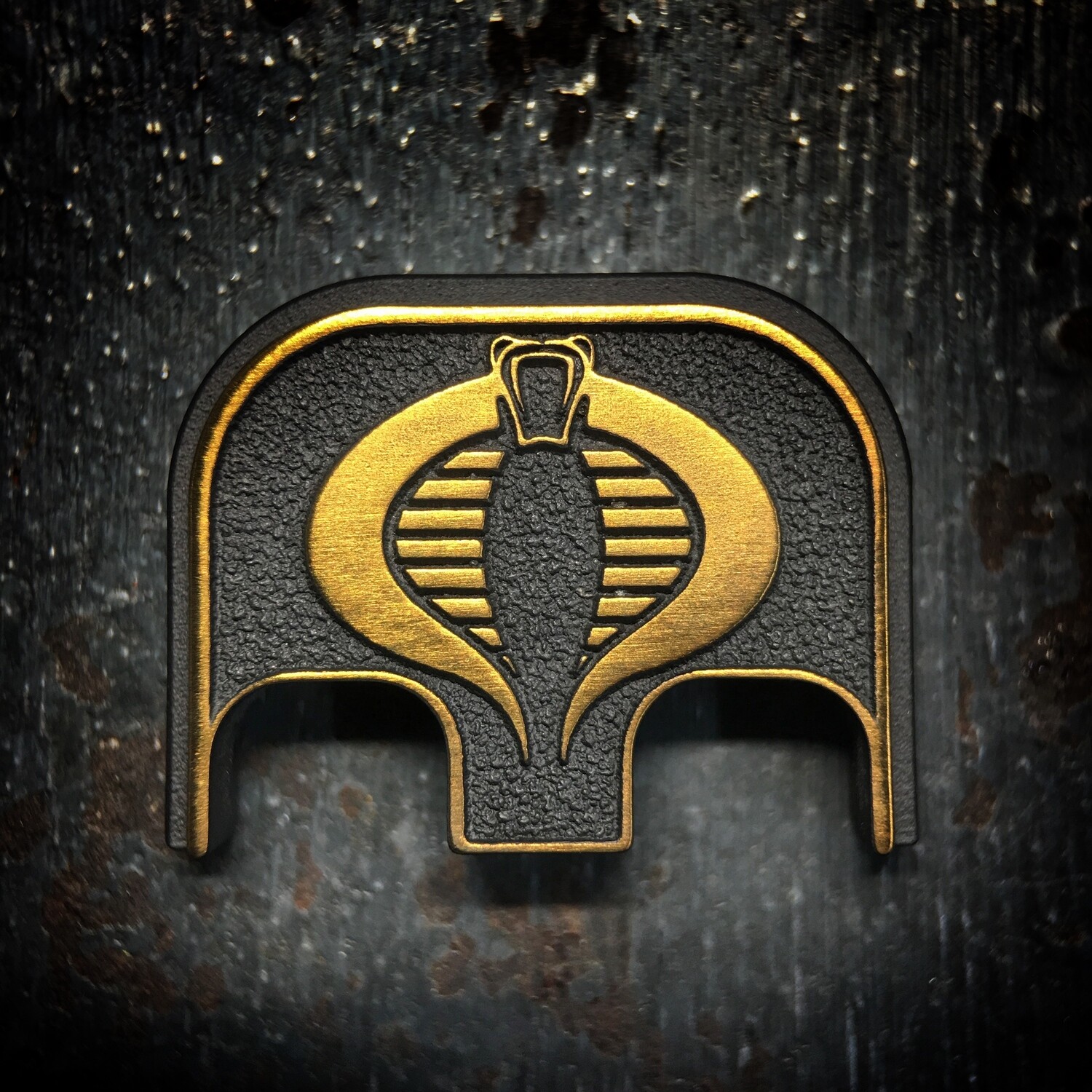 Cobra 3D - Titanium - Cerakoted Deep Engraved Gold