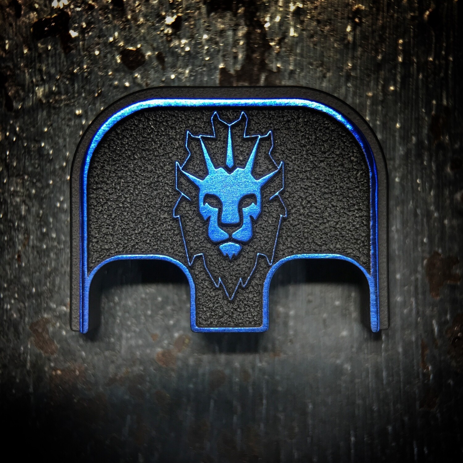 Risen Gunworks 3D - Titanium - Cerakoted Deep Engraved Blue