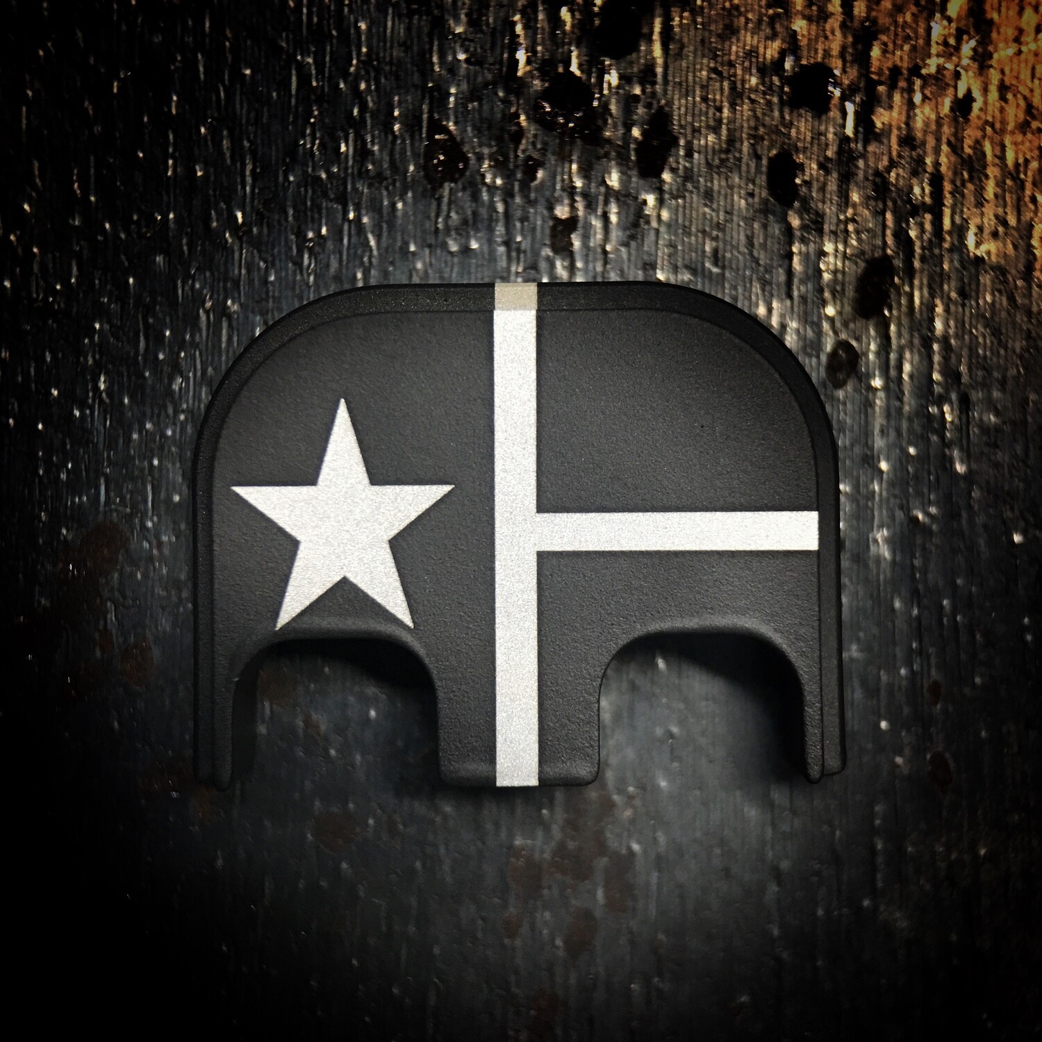 Texas Flag - Stainless Steel - Black - Standard Size Only
