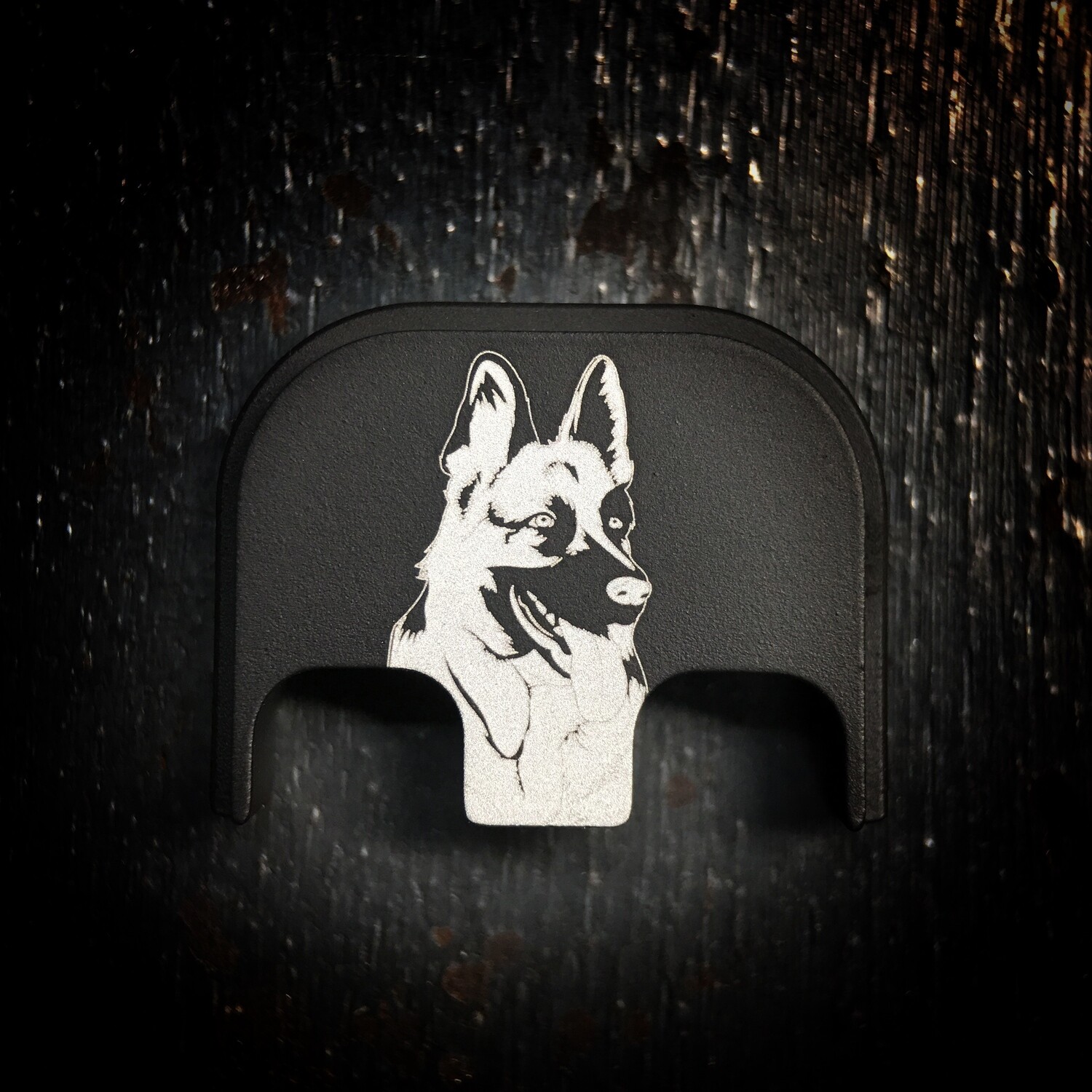 German Shepherd - Stainless Steel - Black - Standard Size Only