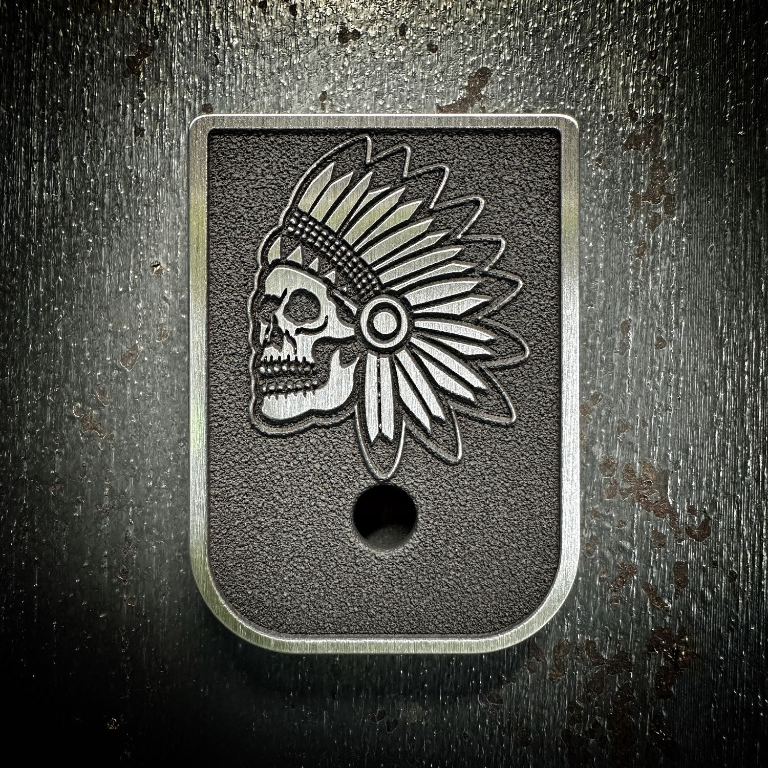 Nicholl Knives Mag 3D - Titanium - Cerakoted Deep Engraved Brushed