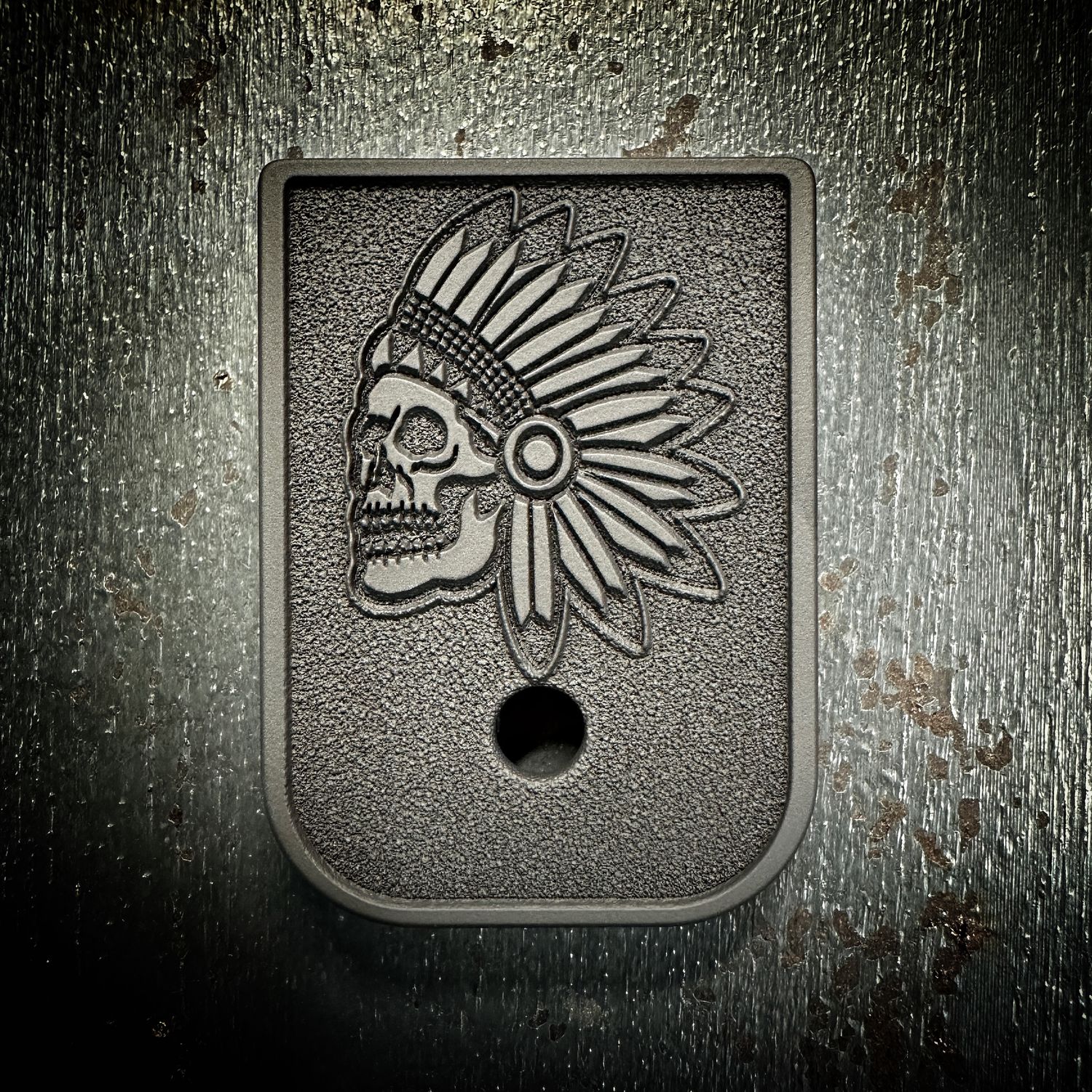 Nicholl Knives Mag 3D - Titanium - Cerakoted Deep Engraved Blackout