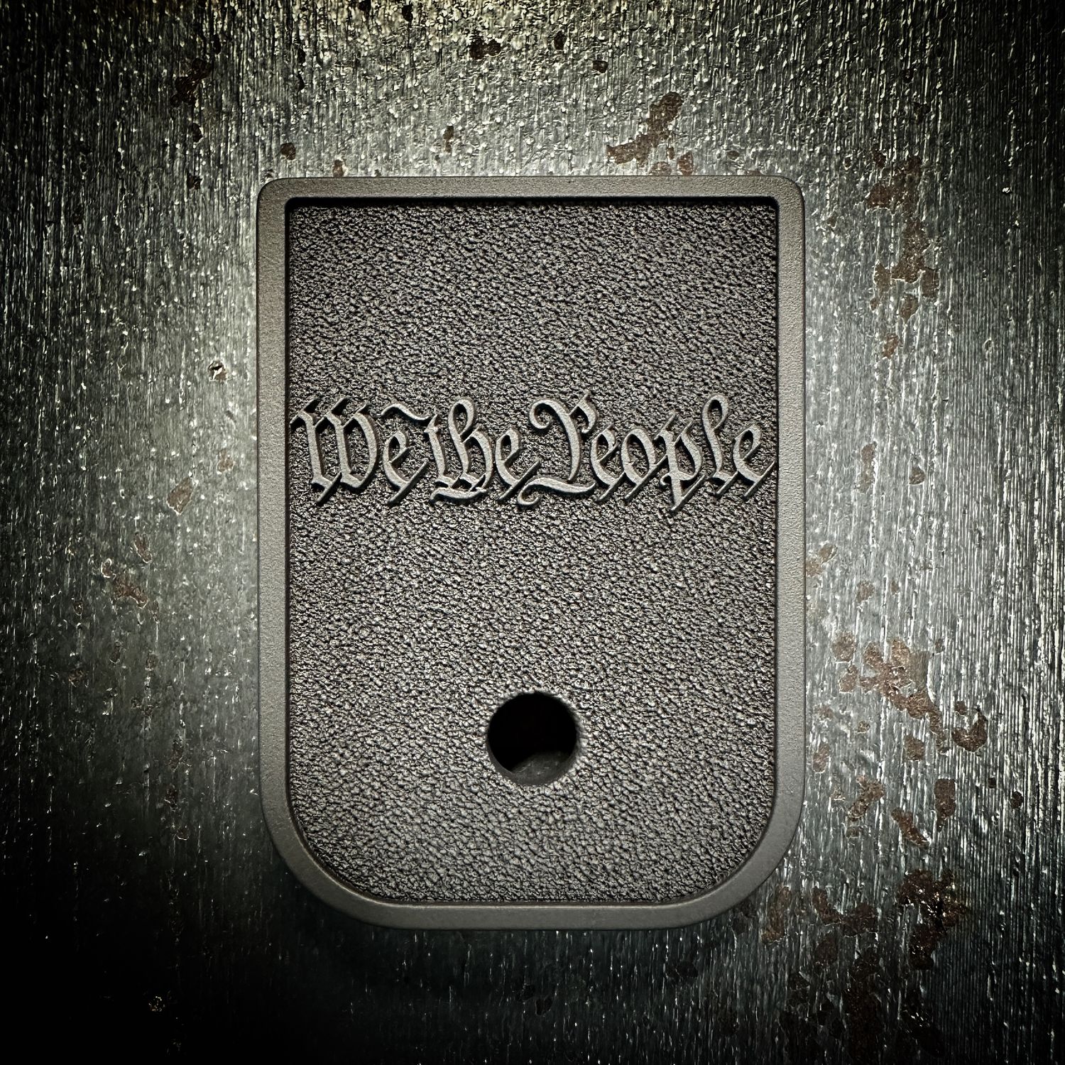 We The People Mag 3D - Titanium - Cerakoted Deep Engraved Blackout