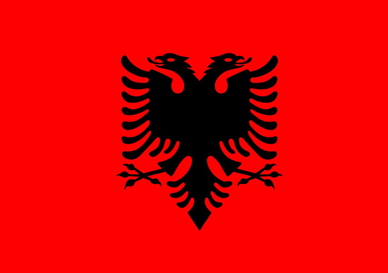 19 gen 5 Titanium - Flag of Albania - Red plate, Black Design