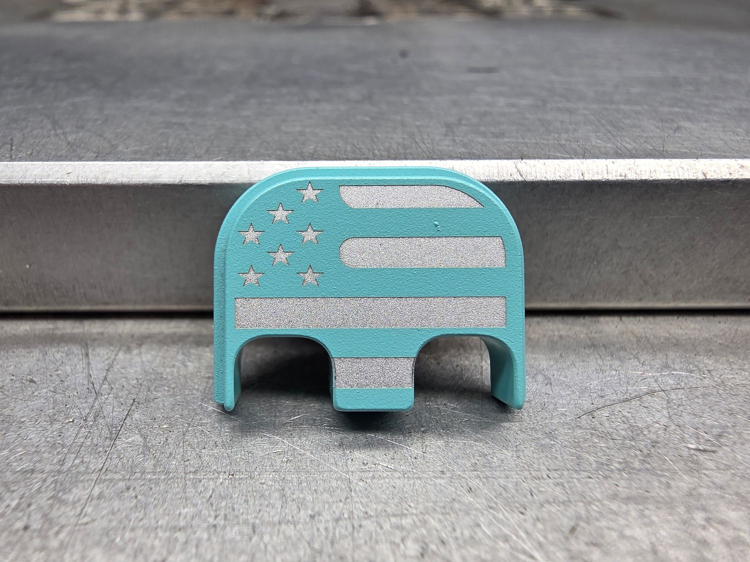BLEM - American Flag #1 - Aluminum Robins Egg Blue
