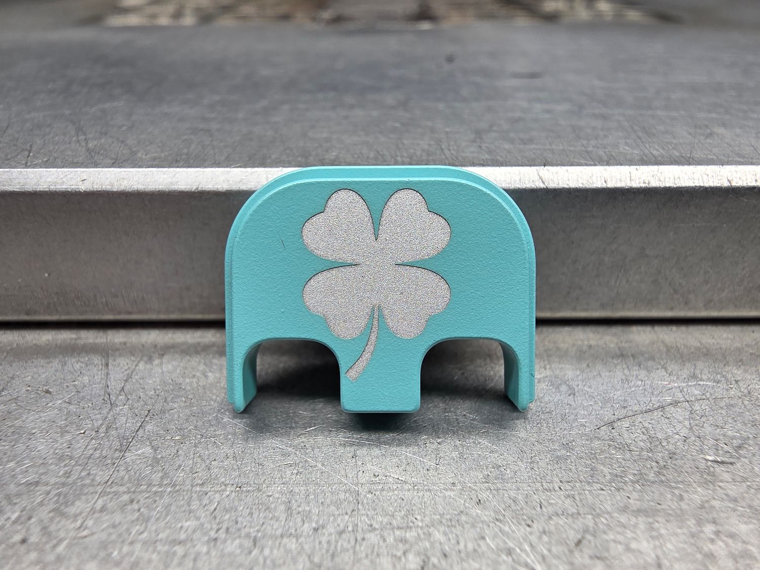 BLEM - 4 Leaf Clover - Aluminum Robins Egg Blue