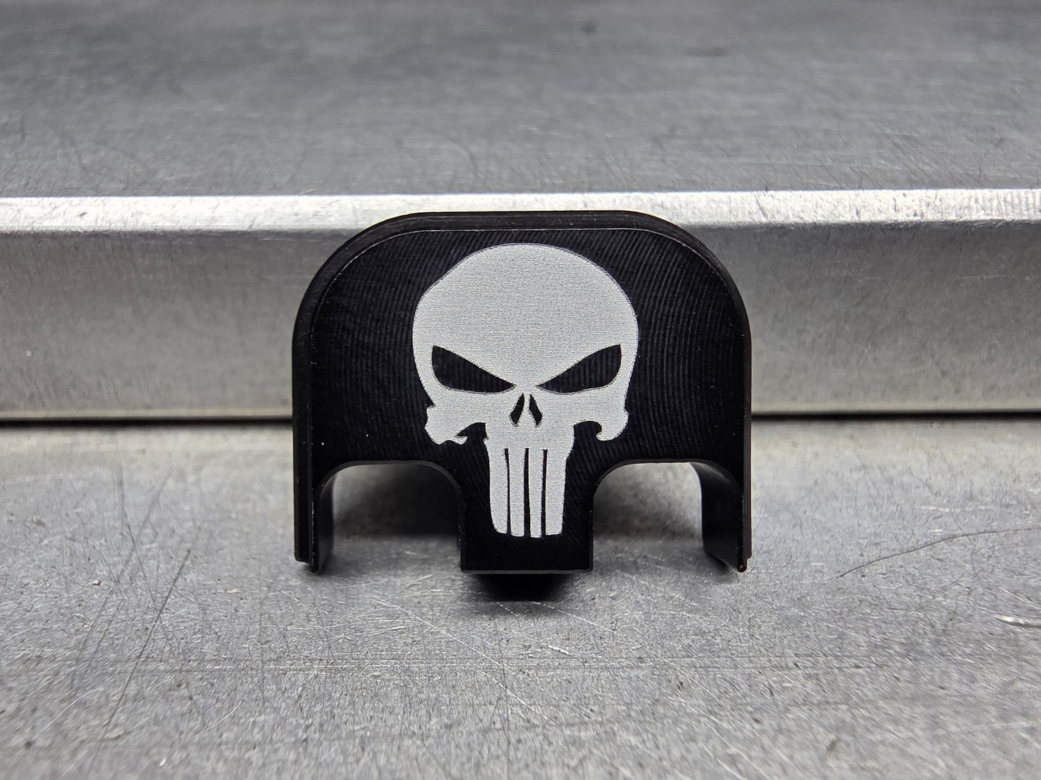 BLEM - Punisher Skull - Black Traditional - Aluminum