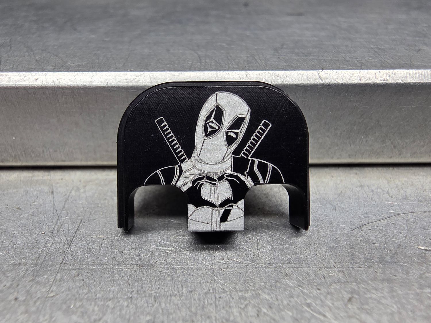 BLEM - Deadpool Heart - Black Traditional - Aluminum