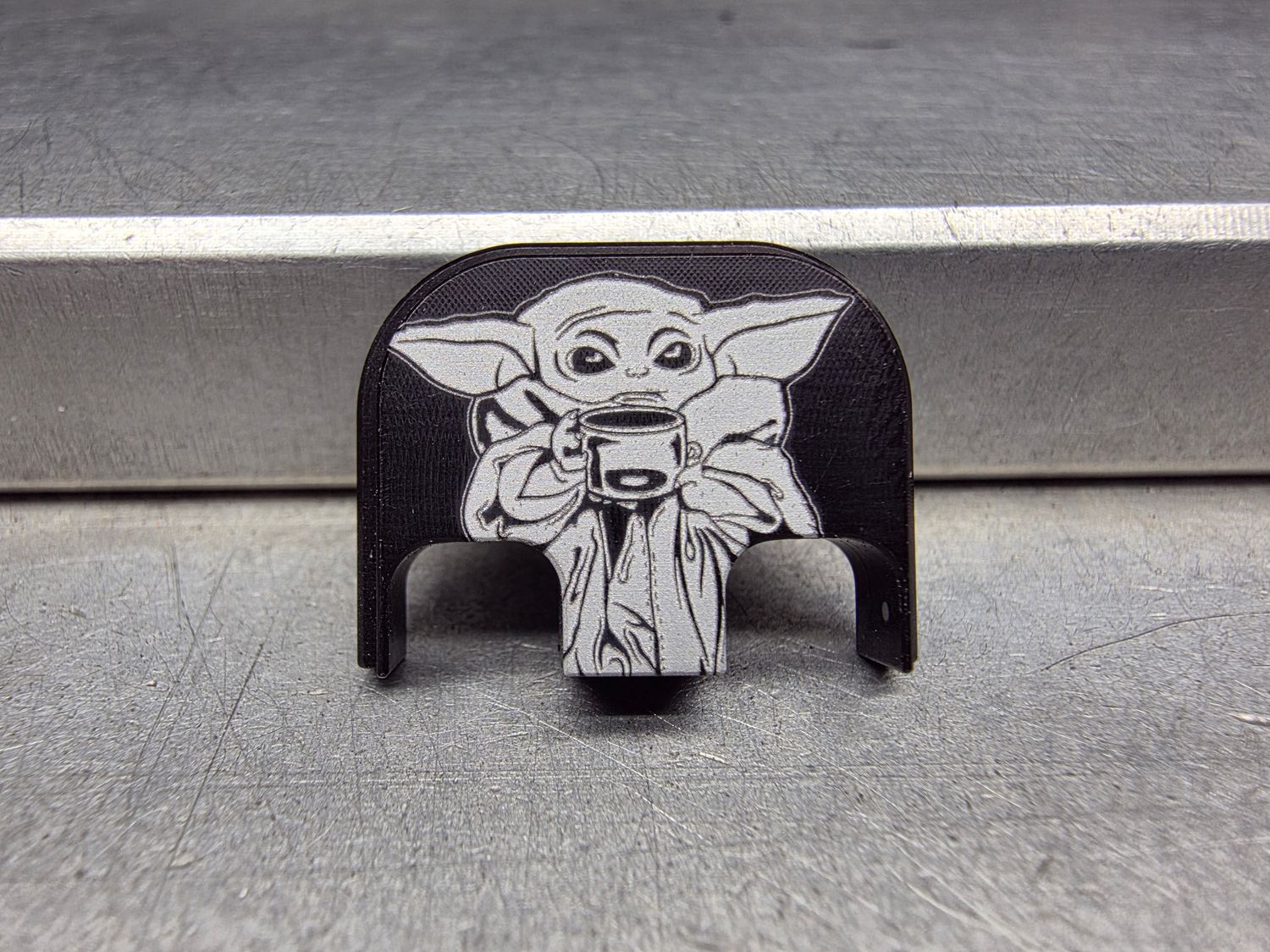 BLEM - Baby Yoda - Black Traditional - Aluminum