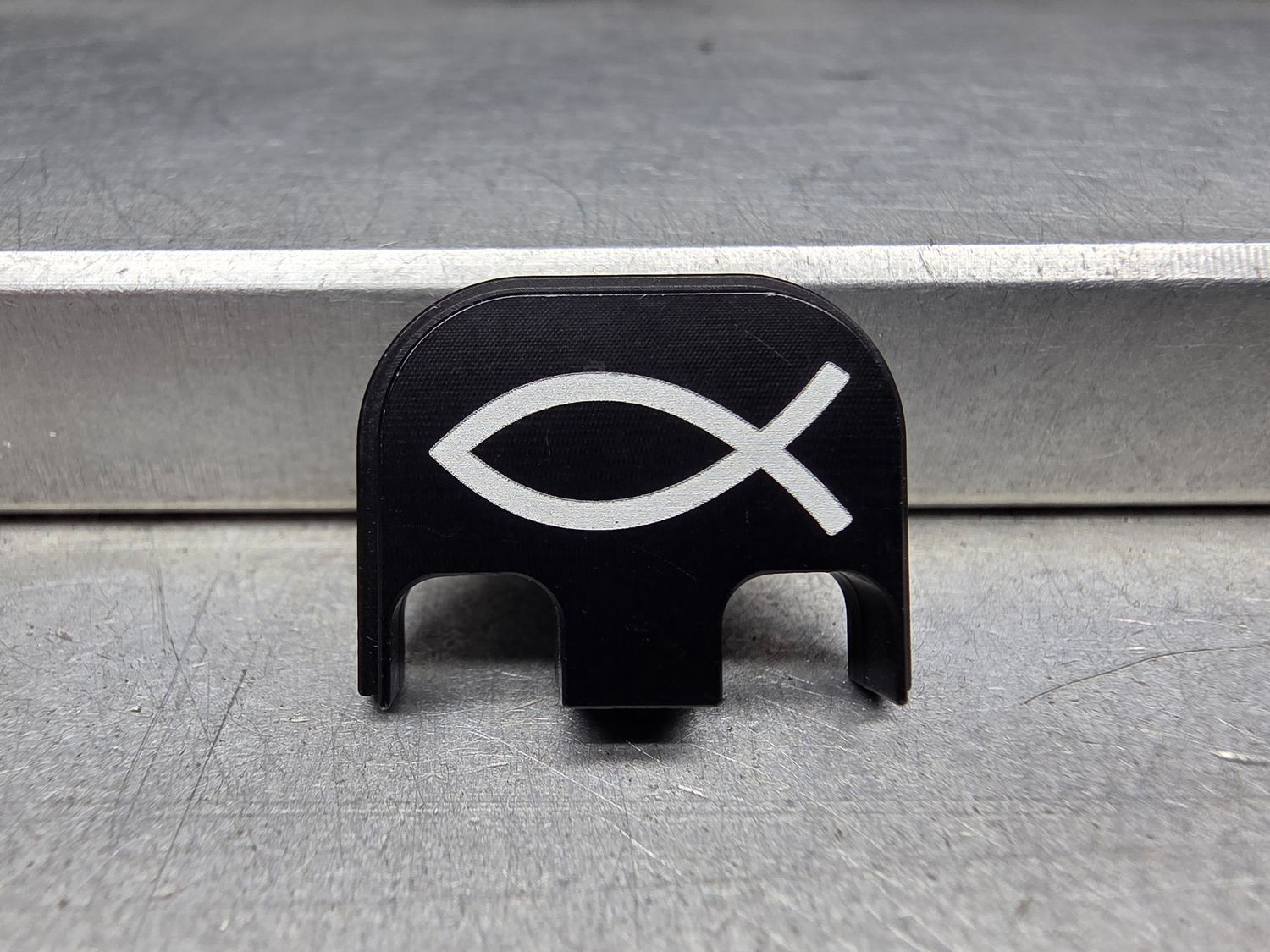 BLEM - Christian Fish - Black Traditional - Aluminum