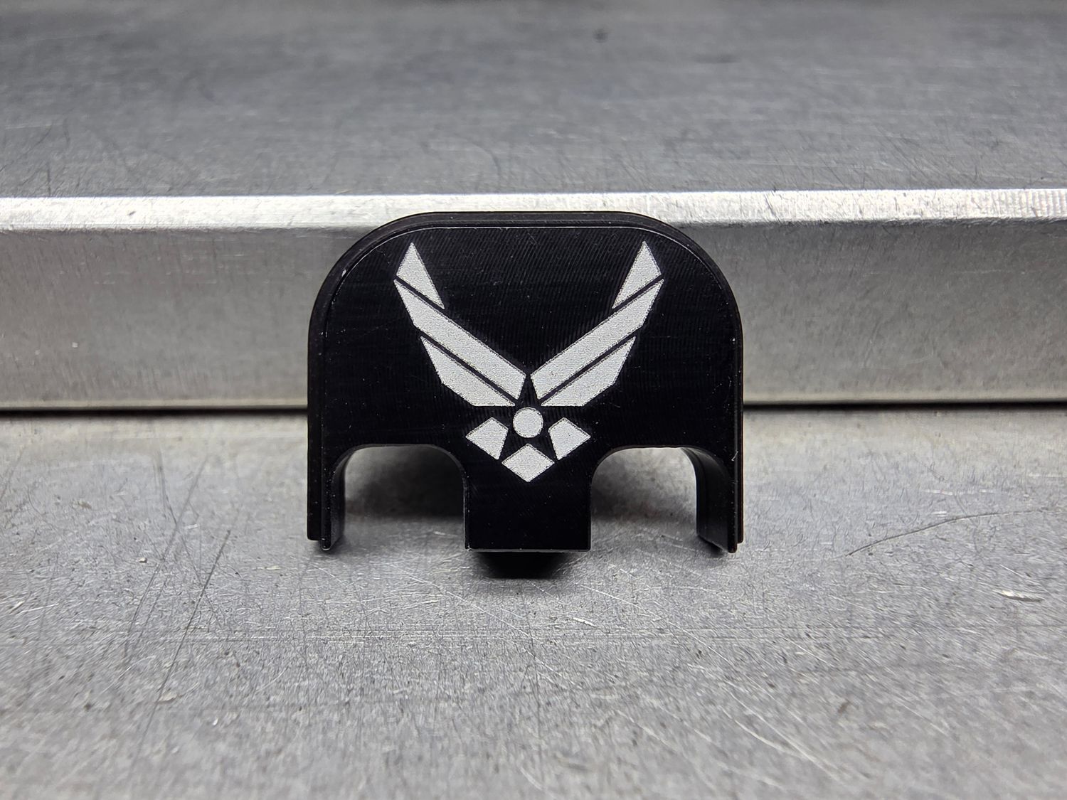 BLEM -  Air Force Logo - Black Traditional - Aluminum