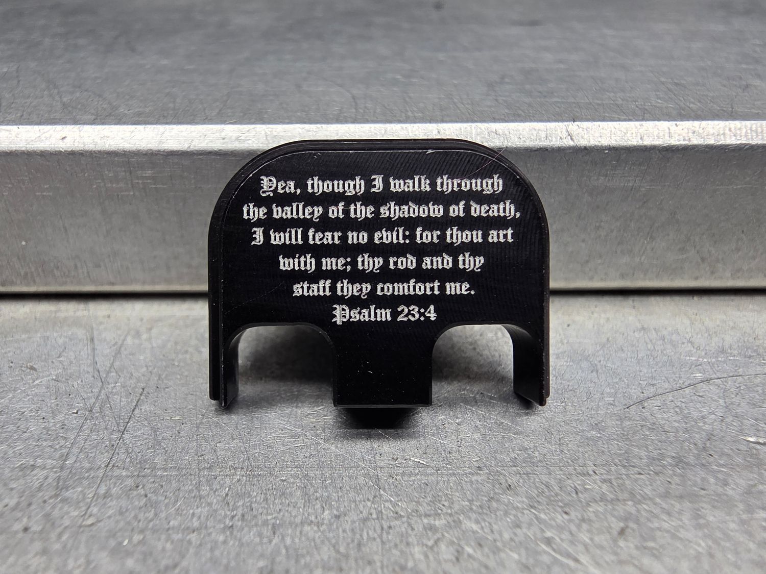 BLEM - Psalm 23:4 - Black Traditional - Aluminum