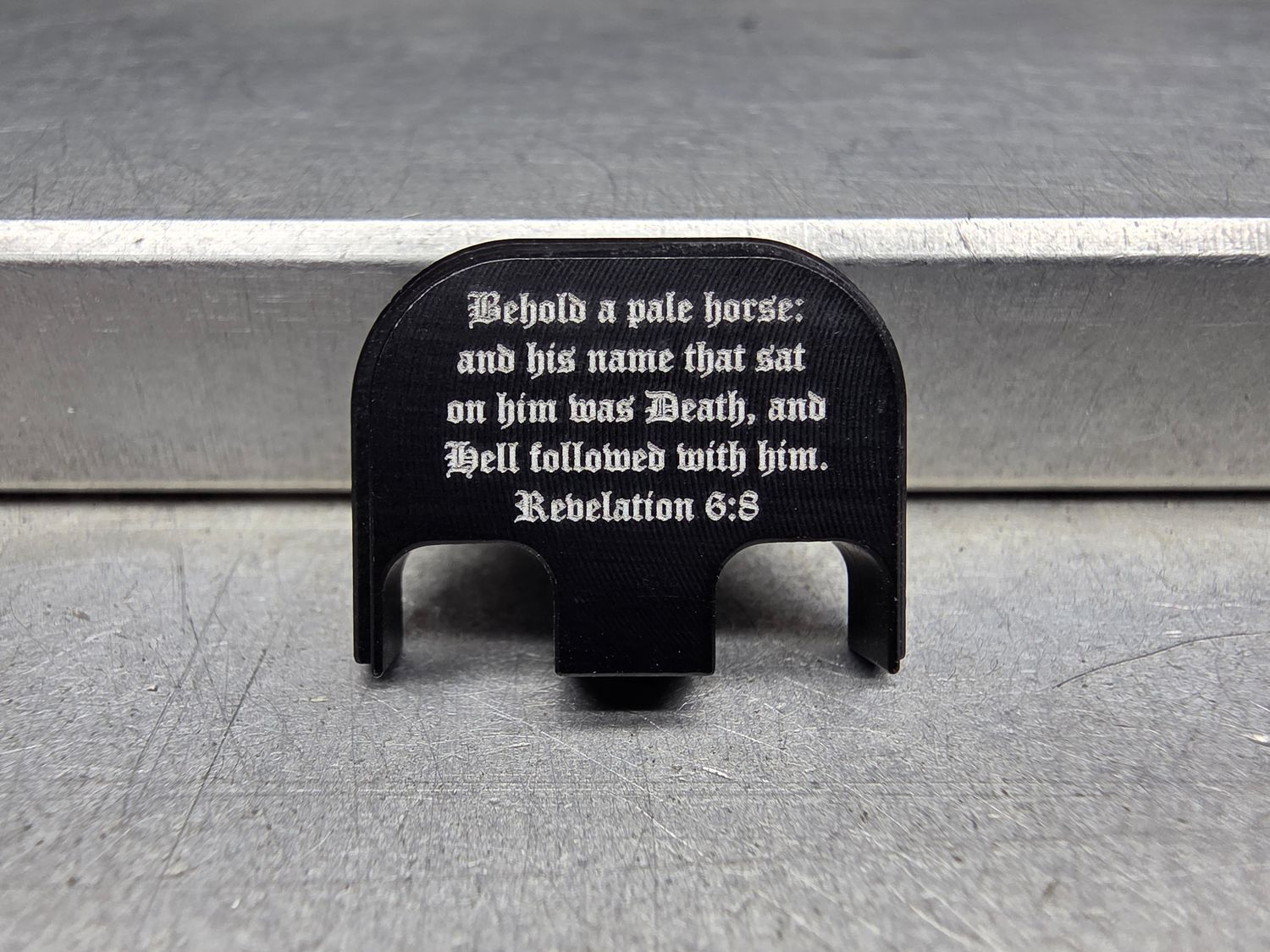 BLEM - Rev 6:8 - Black Traditional - Aluminum