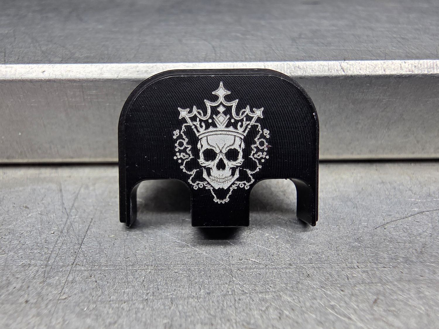BLEM - Skull w Crown - Black Traditional - Aluminum