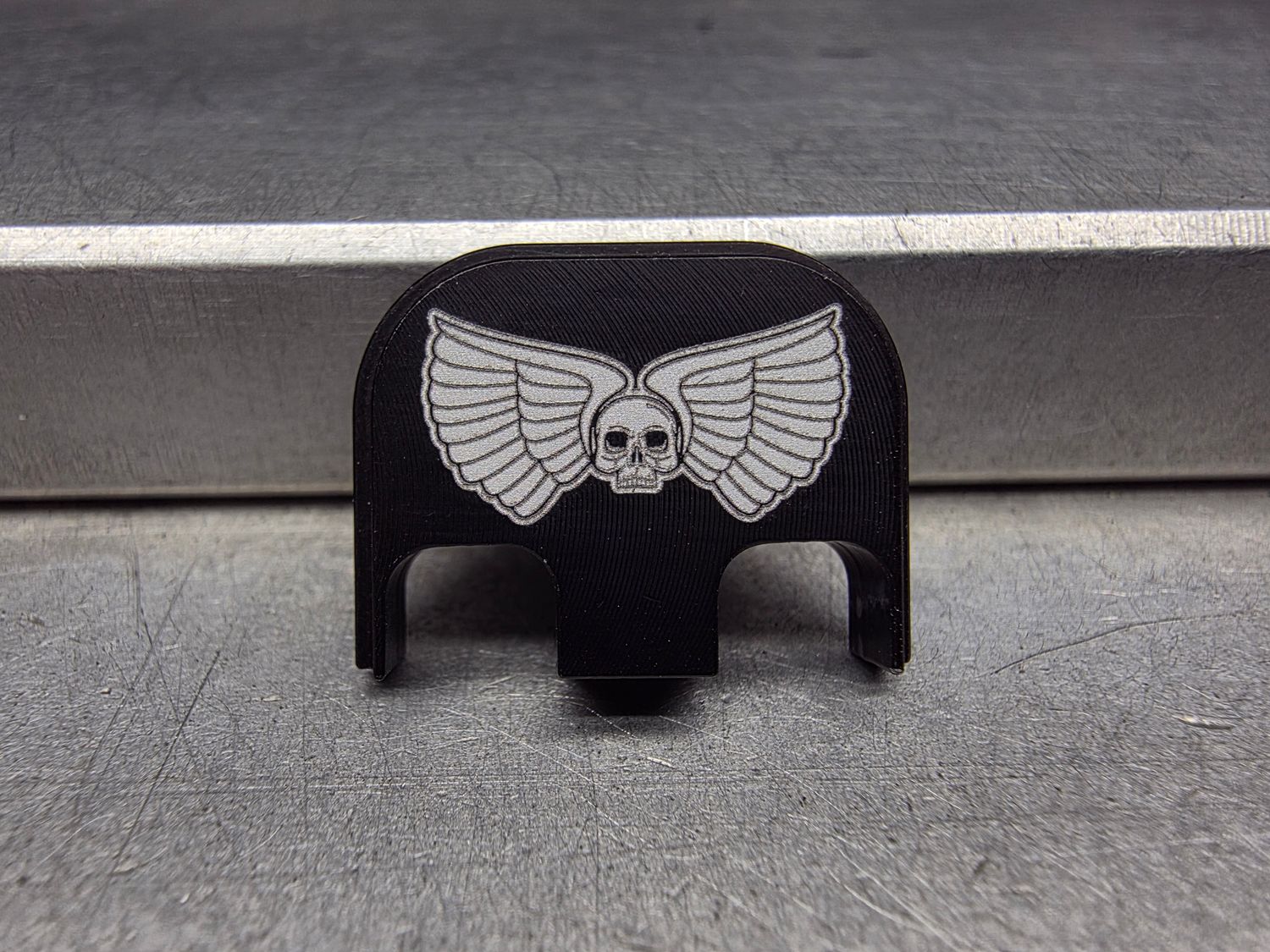 BLEM - Warhammer Winged Skull - Black Traditional - Aluminum