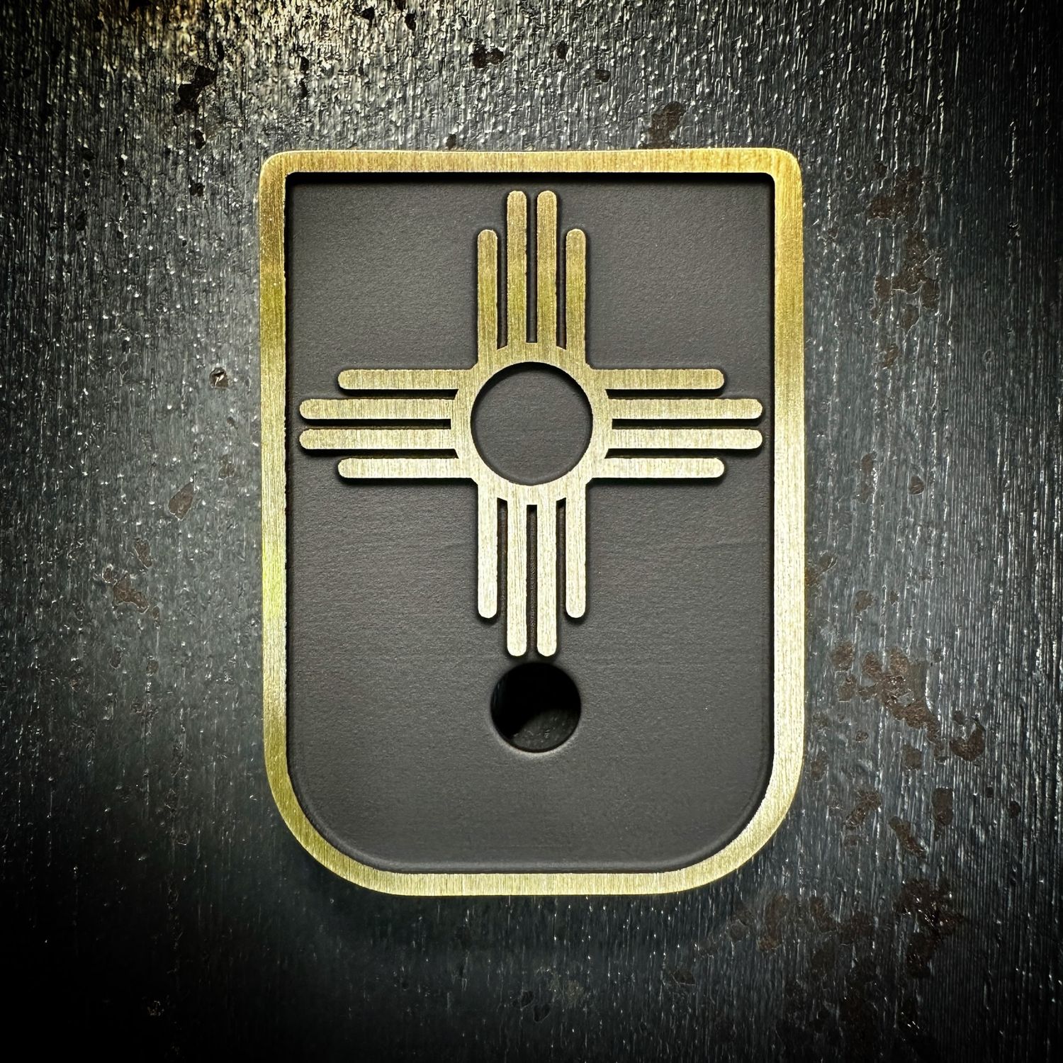 New Mexico Mag 3D - Brass - Cerakoted Deep Engraved Brushed
