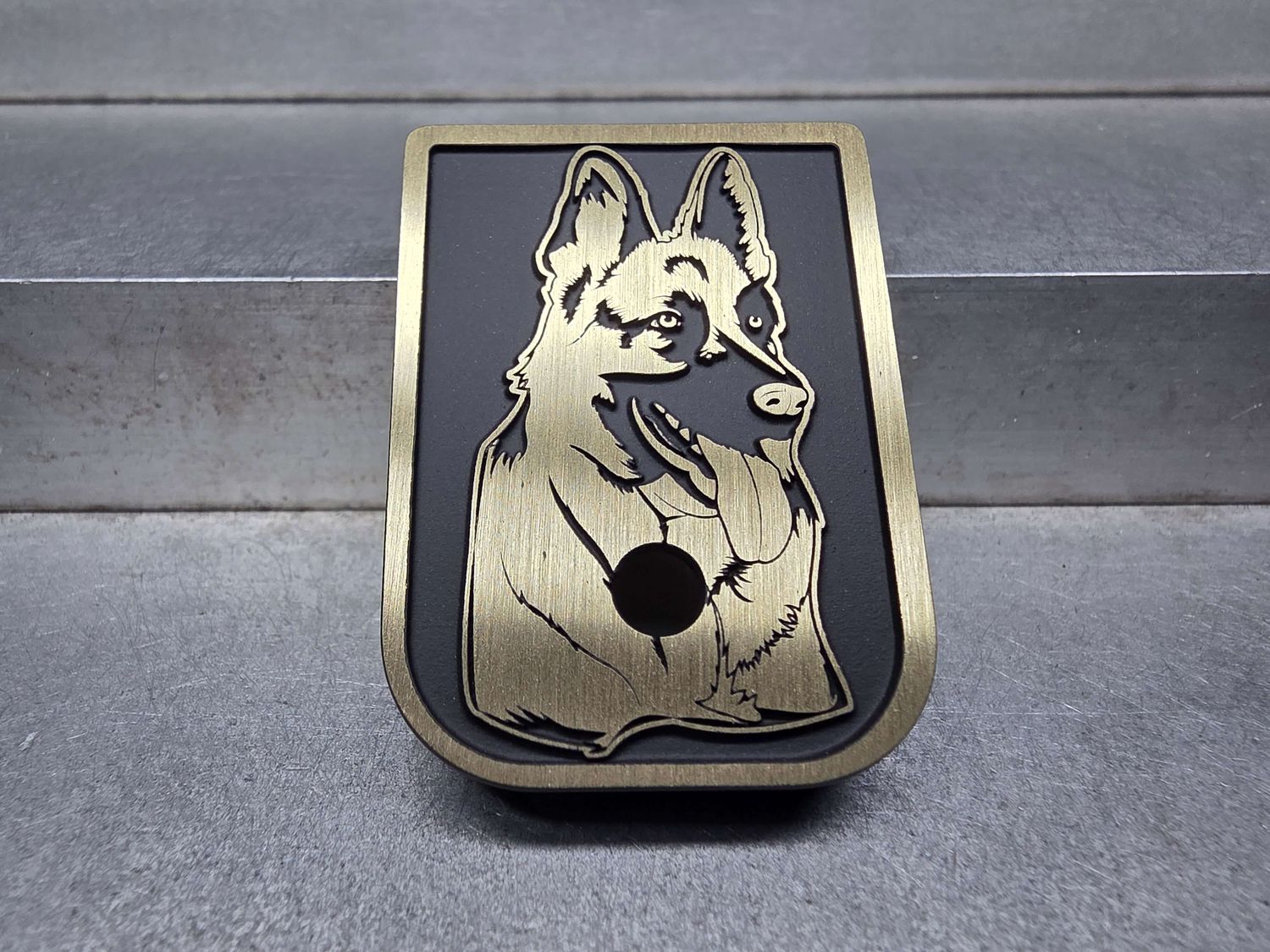 FS - MAG - German Shepherd 3D - Brass Cerakoted Brushed