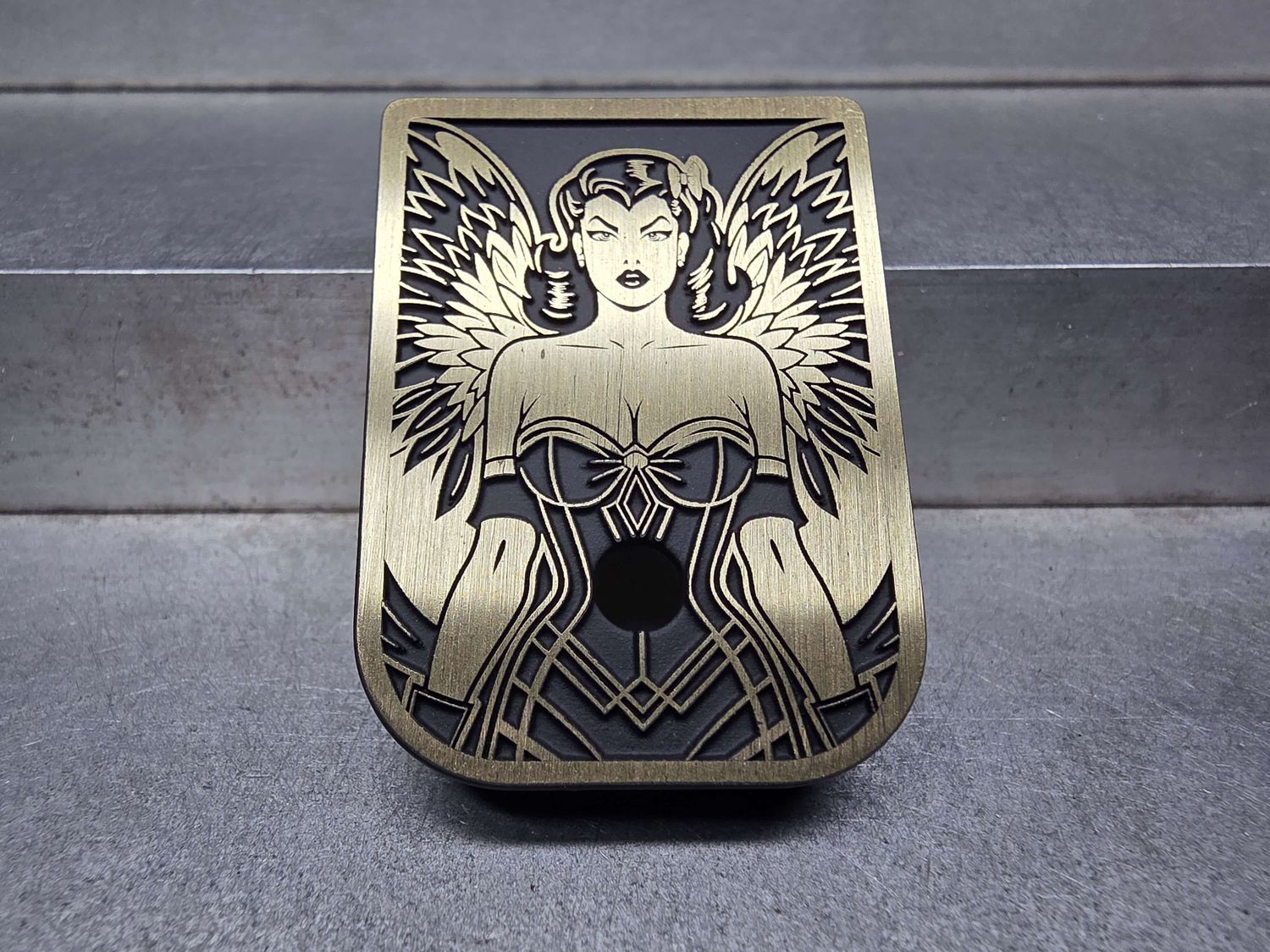 MAG - Day of Dead Woman 3D - Brass Cerakoted Brushed