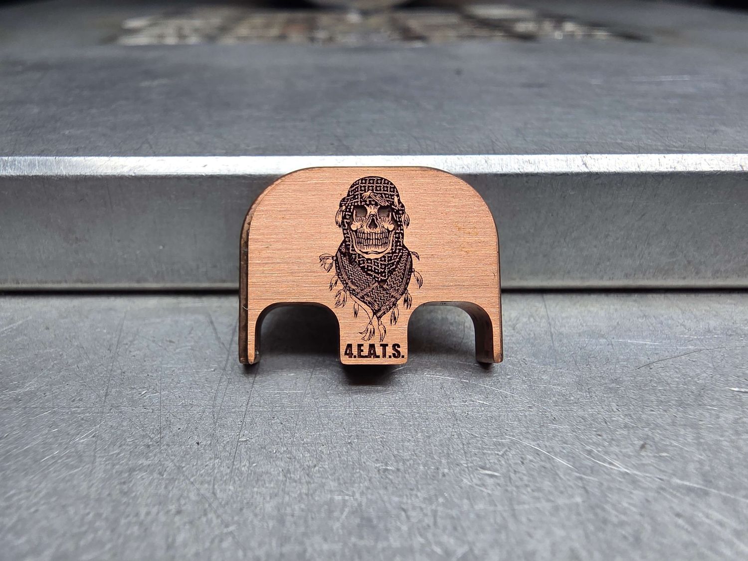 FS - Shemagh Skull - Copper Brushed - Standard Size ONLY