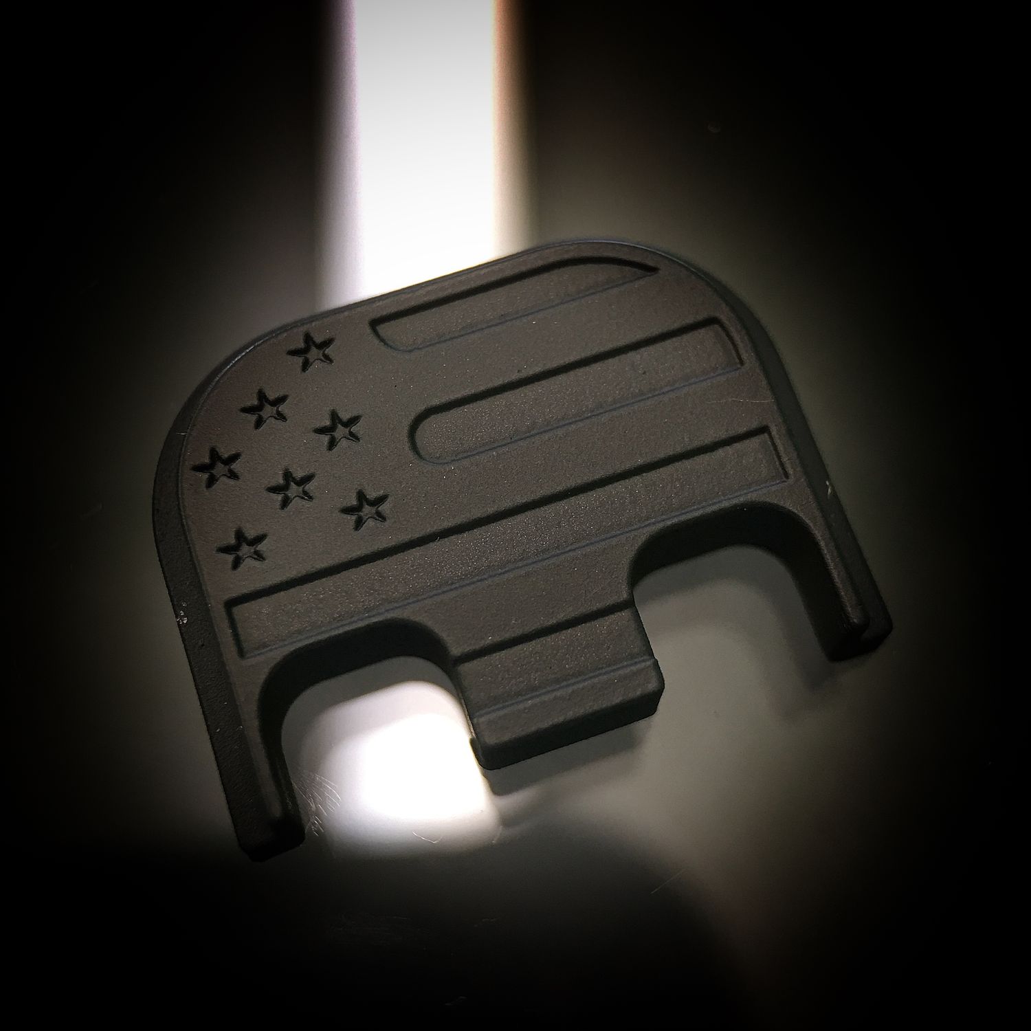 American Flag - Stainless Steel - Blackout - Standard Size ONLY