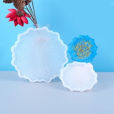 Decorated Coaster Mold (2 pieces )