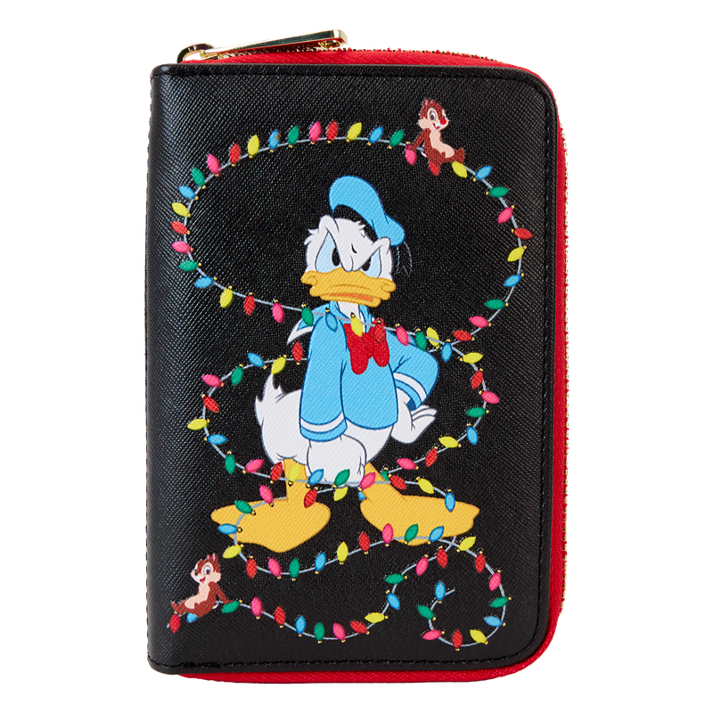 Mickey &amp; Friends Christmas Light Decorations Zip Around Wallet