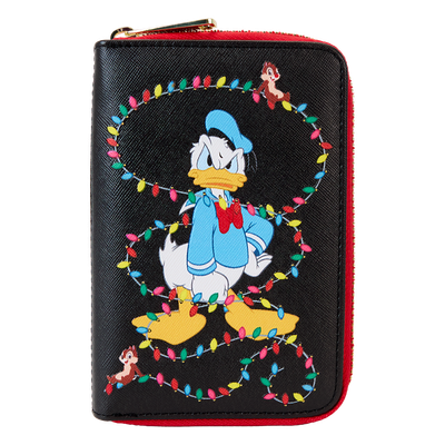 Mickey &amp; Friends Christmas Light Decorations Zip Around Wallet