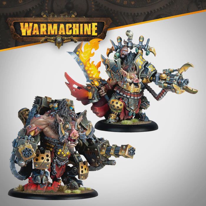 Warmachine: Emperor Carver Ultimus Esquire III &amp; War Boar MMD47