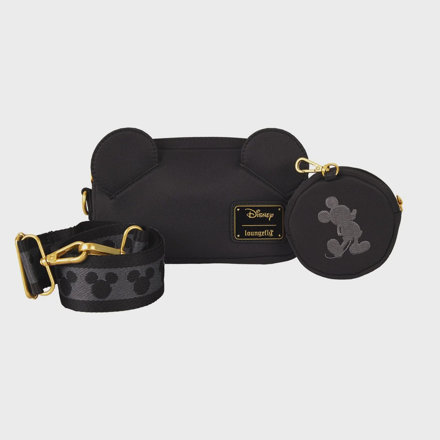 Loungefly Disney Mickey Mouse Nylon Sling Crossbody Bag with Coin Bag
