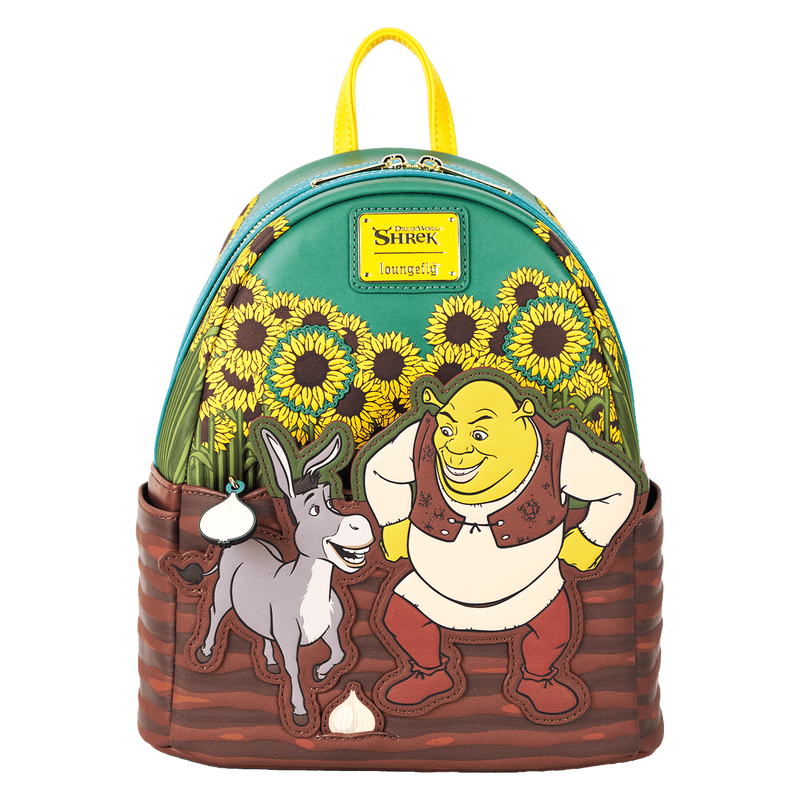 Loungefly Shrek &amp; Donkey Sunflower Field Mini Backpack
