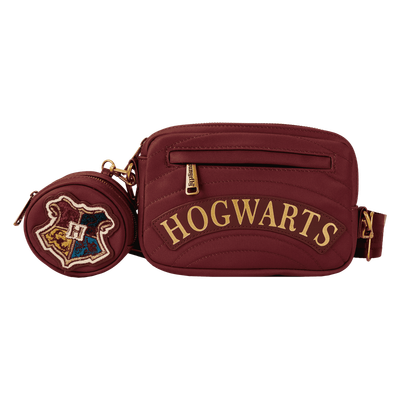 Loungefly Harry Potter Hogwarts House Canvas Sling Crossbody Bag with Coin Bag