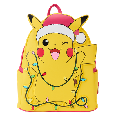 Pokémon Santa Pikachu Christmas Lights Light Up Mini Backpack