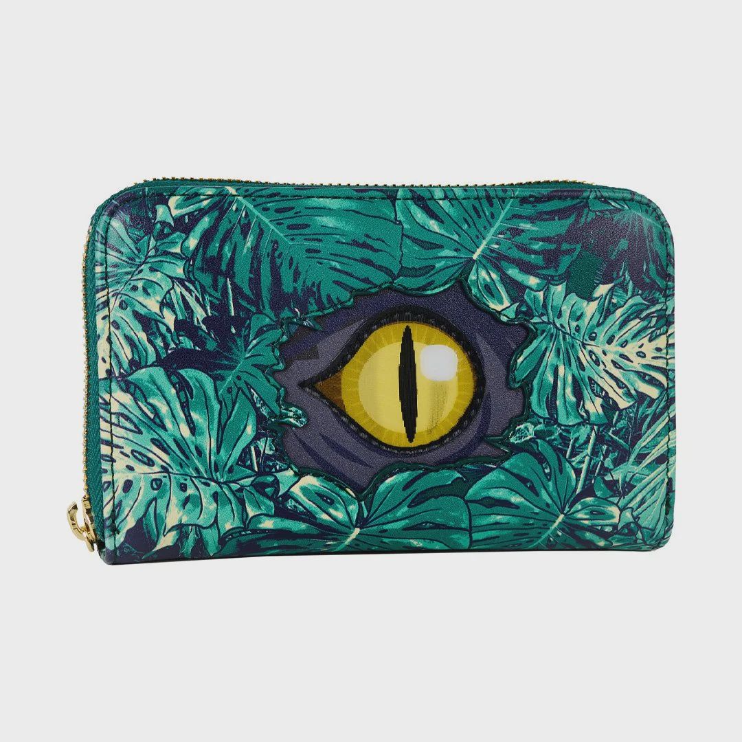 Universal Jurassic World Jungle Velociraptor Lenticular Zip Around Wallet