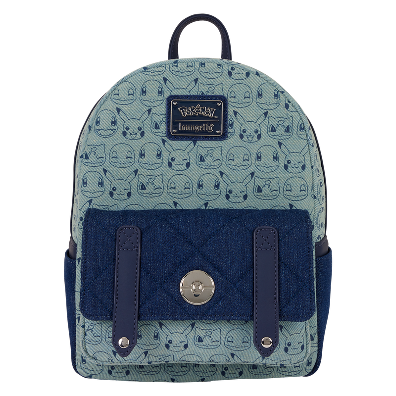 LF Pokémon Faux Denim Mini Backpack