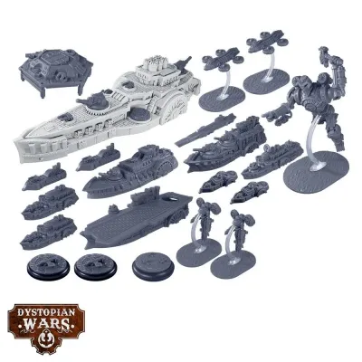 Dystopian Wars: Independence Battlefleet Set
