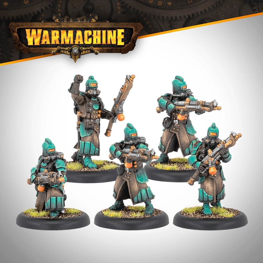 Warmachine: Crucible Guard Infantry and Officer &amp; Standard Bearer