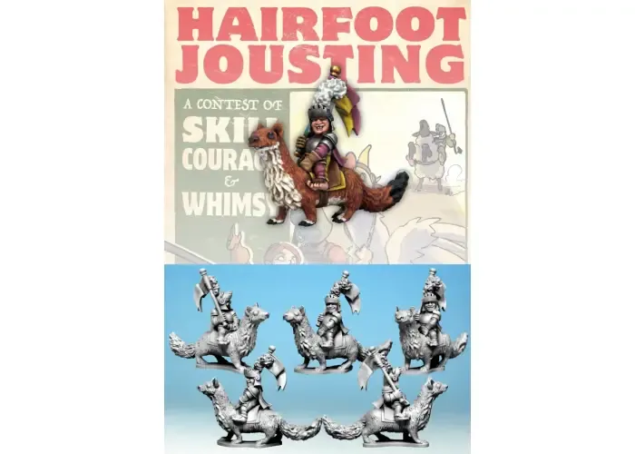 Hairfoot Jouster riding a Giant Weasel
