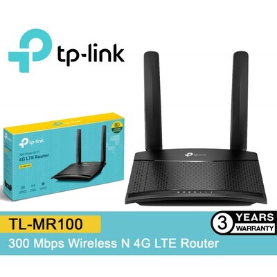 TP-LINK WIRELESS ROUTER 4G TL-MR100 300MBPS BLACK