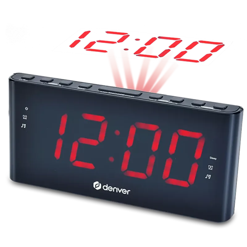 DENVER SVEGLIA A PROEZIONE C/DISPLAY ROSSO 1.8&#39;&#39;