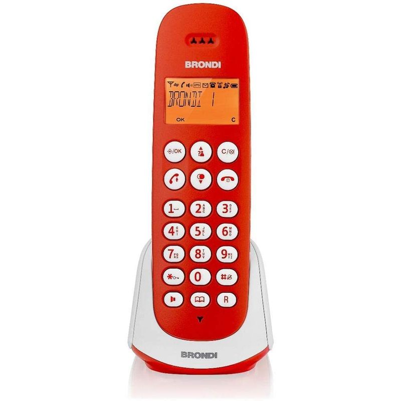 CORDLESS BRONDI DECT ADARA VIVAVOCE RED/WH