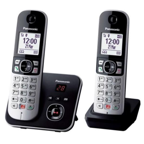 CORDLESS PANASONIC KX-TG6862 TWIN DUO C/SEGRETERIA JTB SILVER