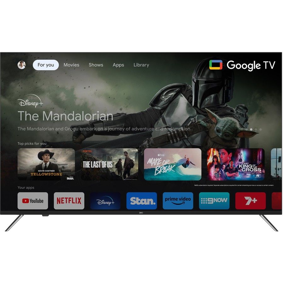 TV LED EKO 55&#39;&#39; 4K ULTRA HD DVBT2/S2 HDR GOOGLE TV BLACK
