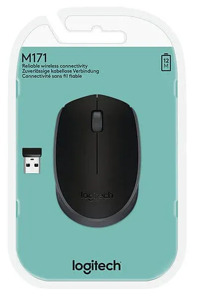 LOGITECH MOUSE WIRELESS M171 OPTICAL USB BLACK