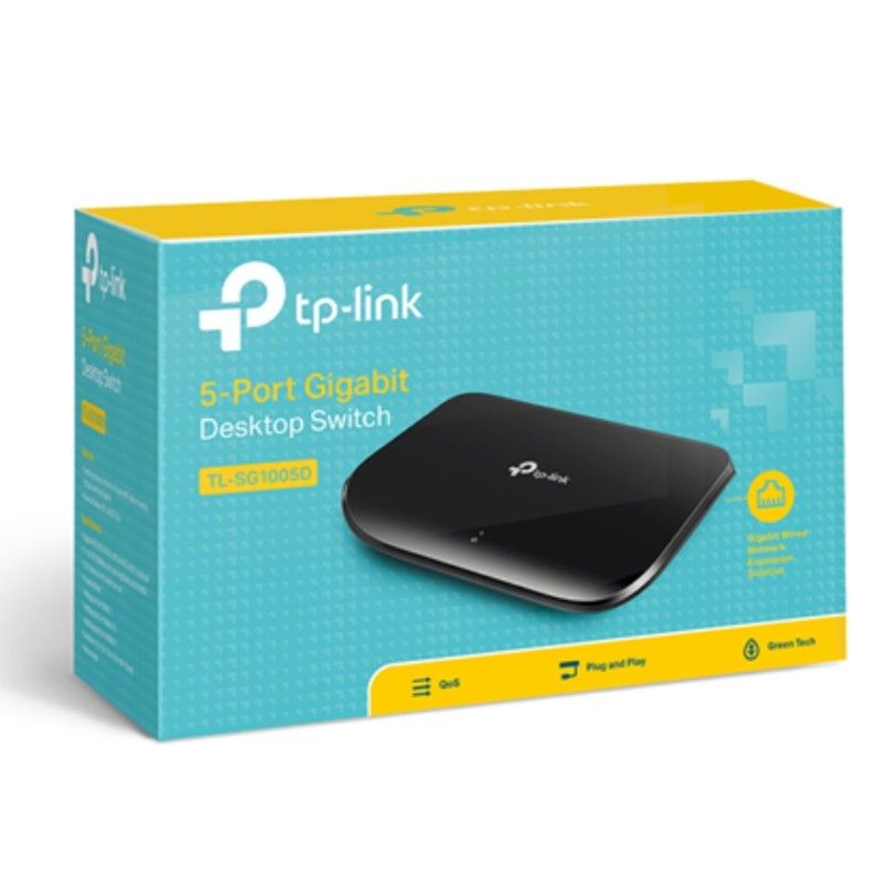 TP-LINK SWITCH DI RETE 5 PORTE TL-SG1005D PLUG &amp; PLAY 10Gbps