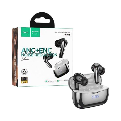 HOCO AURICOLARI BLUETOOTH EQ16 SHINE ANC+ANC C/NOISE BLACK