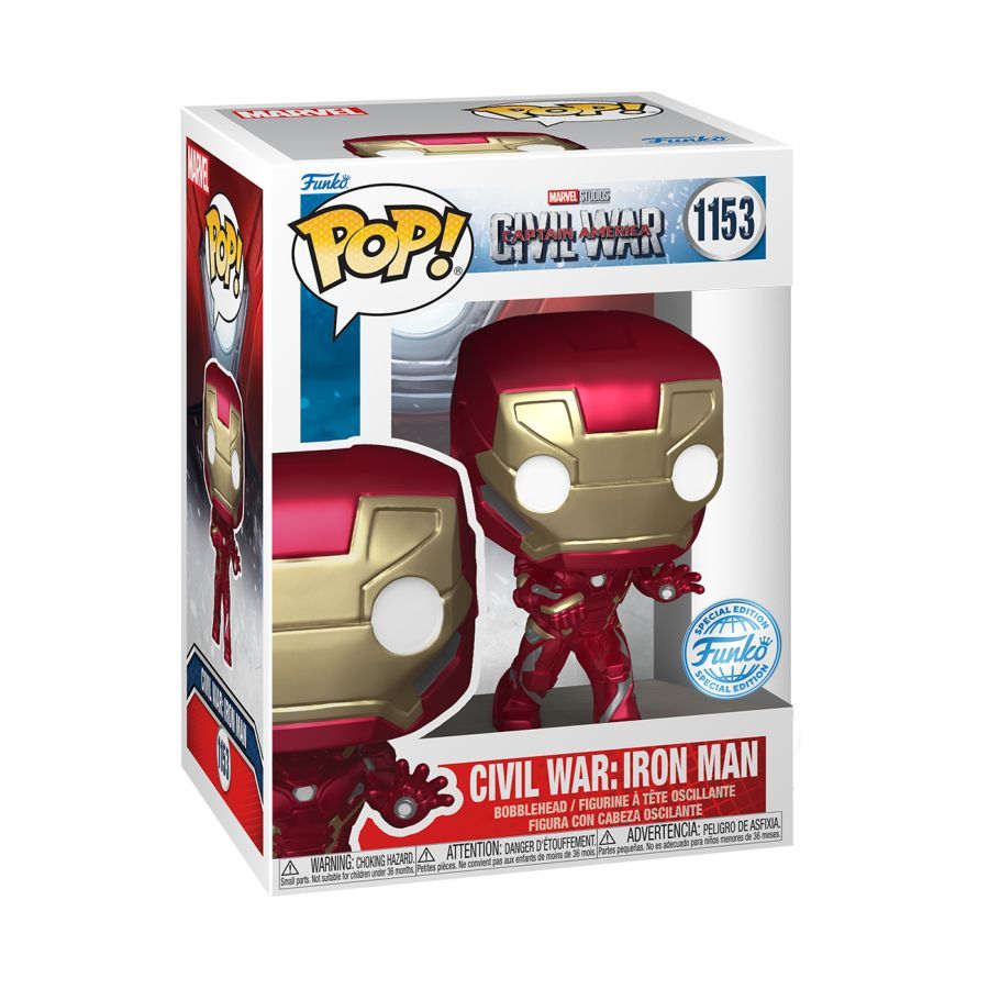 FUNKO POP! MARVEL CIVIL WAR: CW IRON MAN (1153) EXM