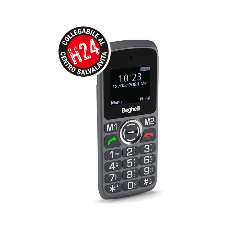 BEGHELLI SENIOR PHONE SLV10 1.7&#39;&#39; DUAL BIG SOS GRY