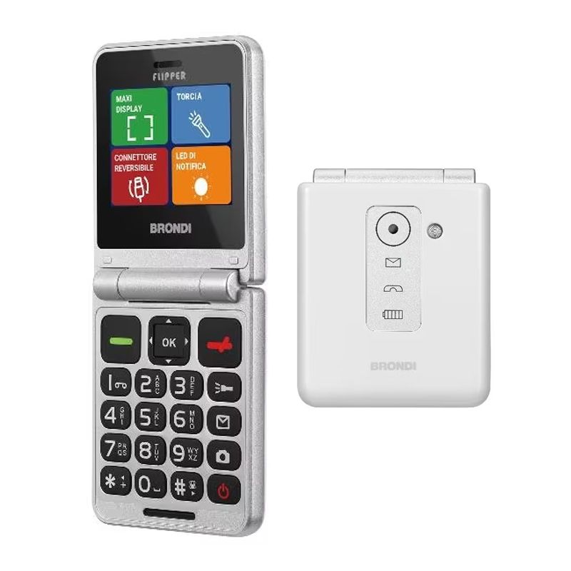BRONDI FLIPPER SENIOR PHONE WHITE